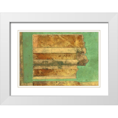 Flussteppich I White Modern Wood Framed Art Print with Double Matting by Heinrich, Christian