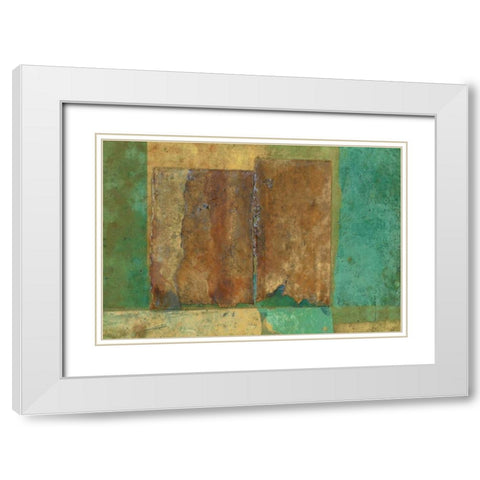 Flussteppich II White Modern Wood Framed Art Print with Double Matting by Heinrich, Christian