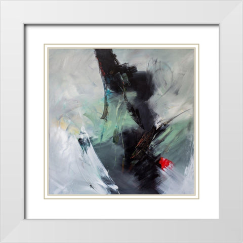 Blackpoint I White Modern Wood Framed Art Print with Double Matting by Middendorf, Christiane