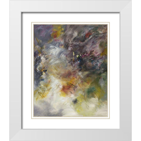 Extravaganz VI White Modern Wood Framed Art Print with Double Matting by Middendorf, Christiane