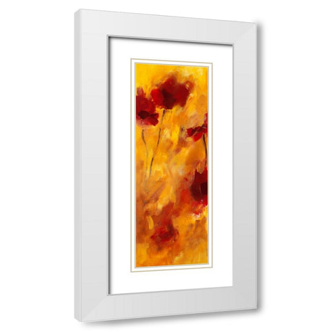 Farbklange II White Modern Wood Framed Art Print with Double Matting by Ohland, Christa