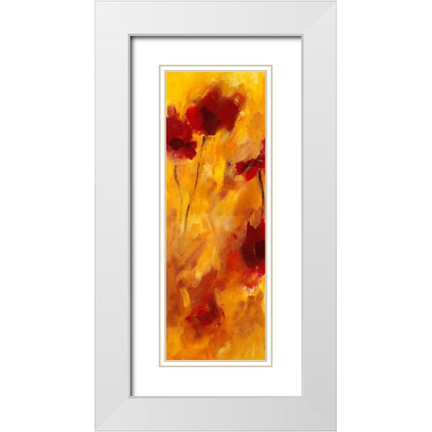 Farbklange II White Modern Wood Framed Art Print with Double Matting by Ohland, Christa