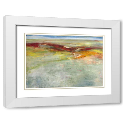 Weites Land I White Modern Wood Framed Art Print with Double Matting by Ohland, Christa