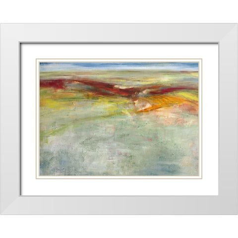 Weites Land I White Modern Wood Framed Art Print with Double Matting by Ohland, Christa