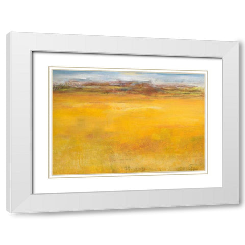 Weites Land II White Modern Wood Framed Art Print with Double Matting by Ohland, Christa