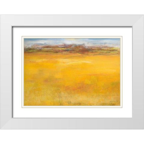 Weites Land II White Modern Wood Framed Art Print with Double Matting by Ohland, Christa