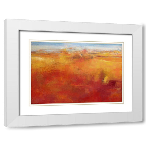 Weites Land III White Modern Wood Framed Art Print with Double Matting by Ohland, Christa