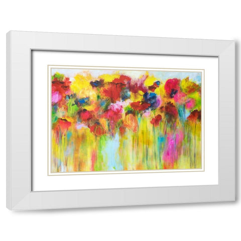 Sommerflora White Modern Wood Framed Art Print with Double Matting by Ohland, Christa