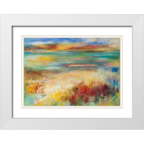 Abendstimmung White Modern Wood Framed Art Print with Double Matting by Ohland, Christa