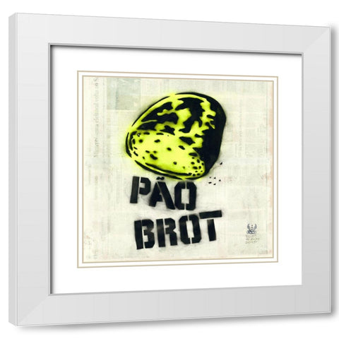 Pao White Modern Wood Framed Art Print with Double Matting by Eliot