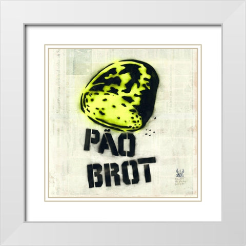 Pao White Modern Wood Framed Art Print with Double Matting by Eliot