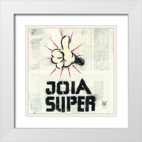 Joia White Modern Wood Framed Art Print with Double Matting by Eliot