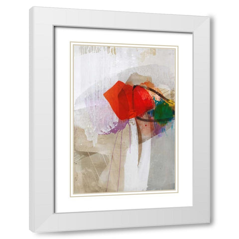 The Red One White Modern Wood Framed Art Print with Double Matting by Ruttkau,El