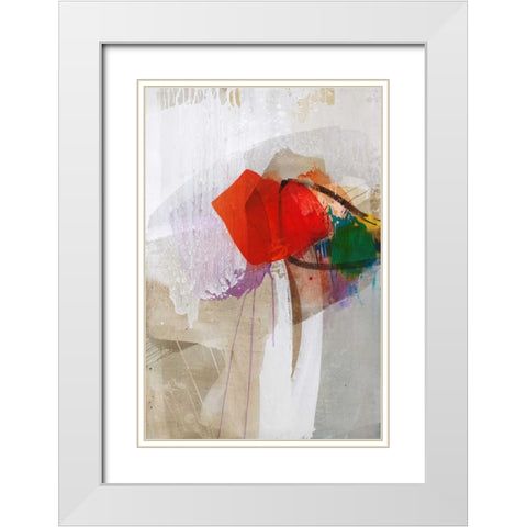 The Red One White Modern Wood Framed Art Print with Double Matting by Ruttkau,El