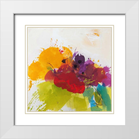 Orange Blossom White Modern Wood Framed Art Print with Double Matting by Ruttkau, El