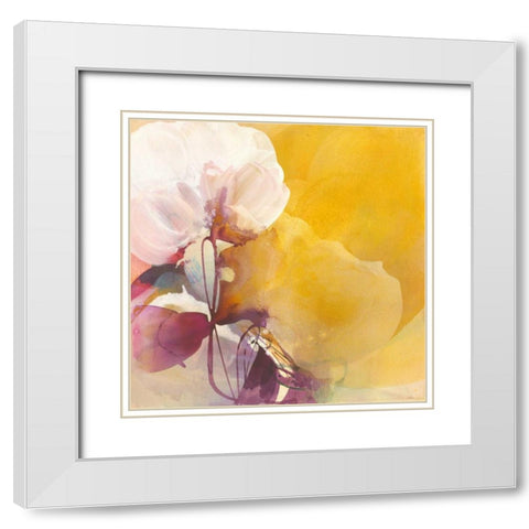 White Blossom White Modern Wood Framed Art Print with Double Matting by Witt, El