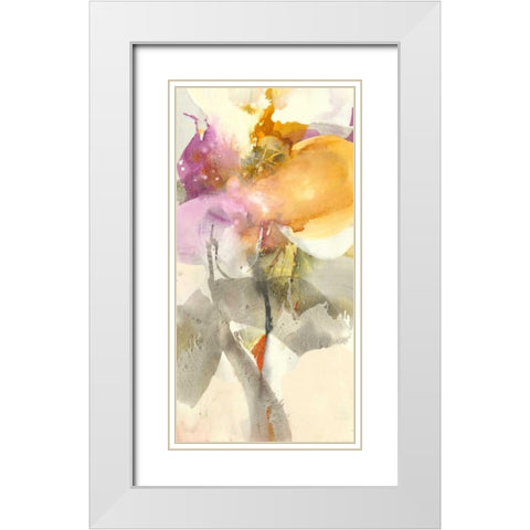 Tender Blossom White Modern Wood Framed Art Print with Double Matting by Witt, El