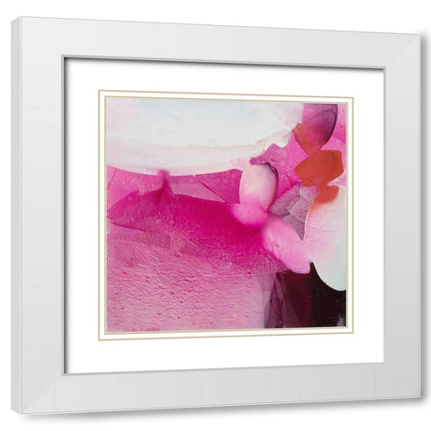 Blossom Petals White Modern Wood Framed Art Print with Double Matting by Witt, El