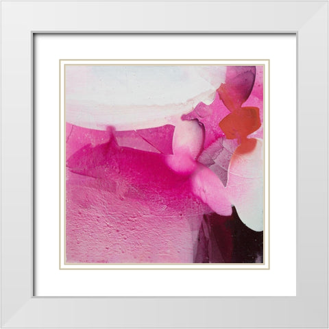 Blossom Petals White Modern Wood Framed Art Print with Double Matting by Witt, El