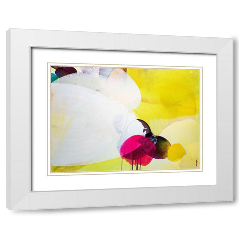 Light Flower White Modern Wood Framed Art Print with Double Matting by Witt, El