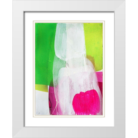 Green Plant White Modern Wood Framed Art Print with Double Matting by Witt, El