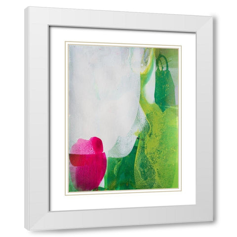 Green Nature White Modern Wood Framed Art Print with Double Matting by Witt, El