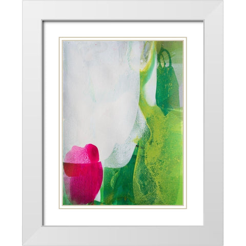 Green Nature White Modern Wood Framed Art Print with Double Matting by Witt, El