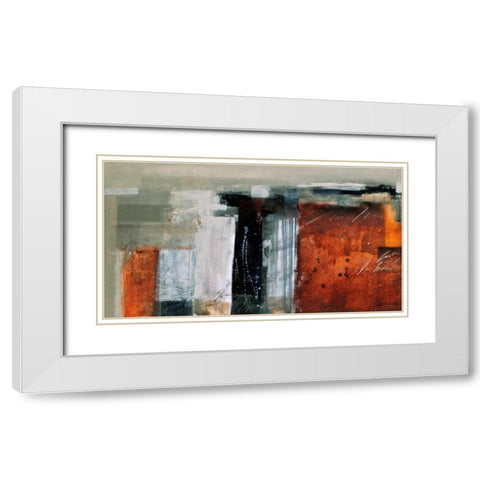 Terra White Modern Wood Framed Art Print with Double Matting by Cusumano, Francesco