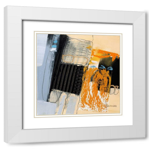Movimenti I White Modern Wood Framed Art Print with Double Matting by Cusumano, Francesco