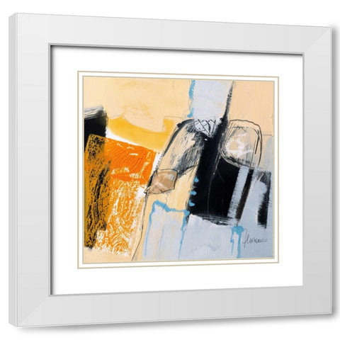 Movimenti II White Modern Wood Framed Art Print with Double Matting by Cusumano, Francesco