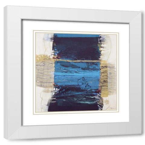 Acqua II White Modern Wood Framed Art Print with Double Matting by Cusumano, Francesco
