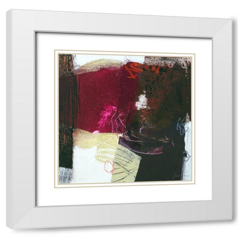 Sfondo II White Modern Wood Framed Art Print with Double Matting by Cusumano, Francesco