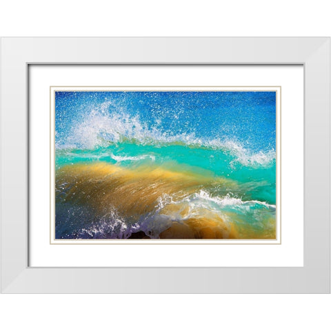Shorebreak White Modern Wood Framed Art Print with Double Matting by DÃ¼rmer, Florian