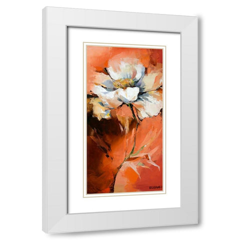 Anemonen I White Modern Wood Framed Art Print with Double Matting by Filatov, Elena