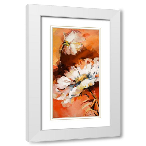 Anemonen II White Modern Wood Framed Art Print with Double Matting by Filatov, Elena