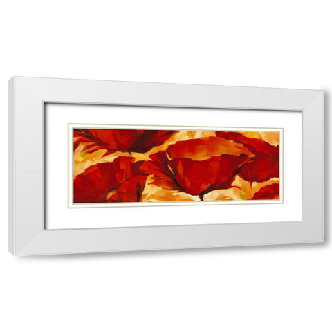 Mohnparade White Modern Wood Framed Art Print with Double Matting by Filatov, Elena