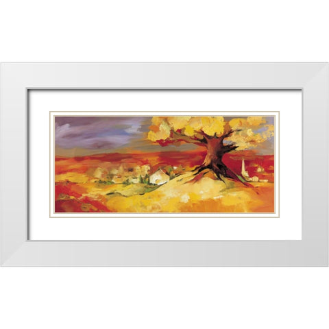 Bergkirchen White Modern Wood Framed Art Print with Double Matting by Filatov, Elena