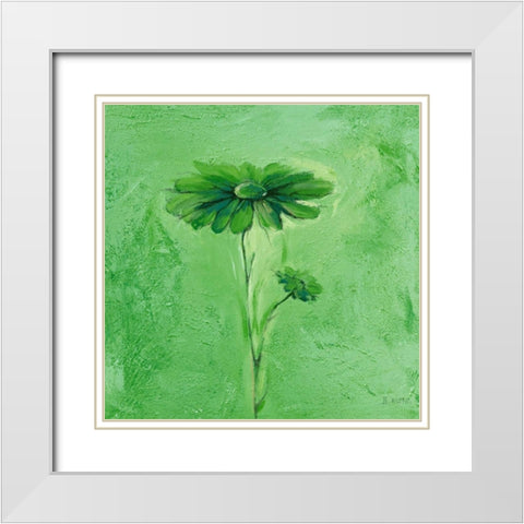 Fiore 3 White Modern Wood Framed Art Print with Double Matting by Filatov, Elena