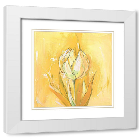 Tulpa 1 White Modern Wood Framed Art Print with Double Matting by Filatov, Elena