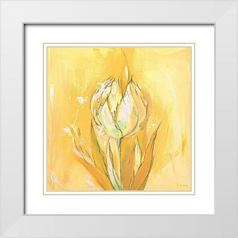 Tulpa 1 White Modern Wood Framed Art Print with Double Matting by Filatov, Elena