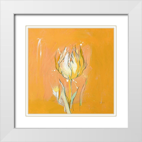 Tulpa 2 White Modern Wood Framed Art Print with Double Matting by Filatov, Elena