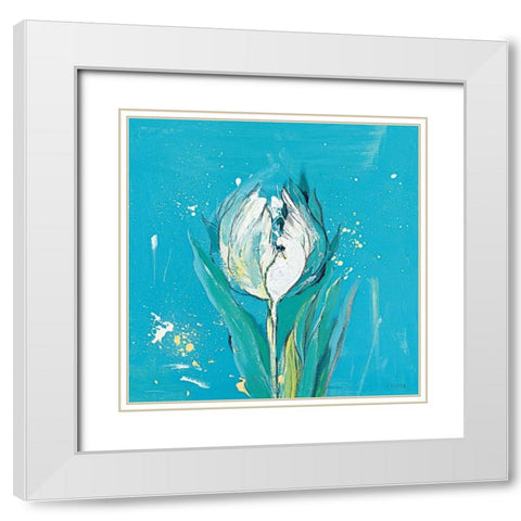 Tulpa 4 White Modern Wood Framed Art Print with Double Matting by Filatov, Elena