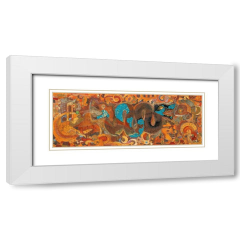 Mexican Mystery White Modern Wood Framed Art Print with Double Matting by Filatov, Elena