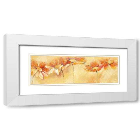 Feldblumenparade White Modern Wood Framed Art Print with Double Matting by Filatov, Elena