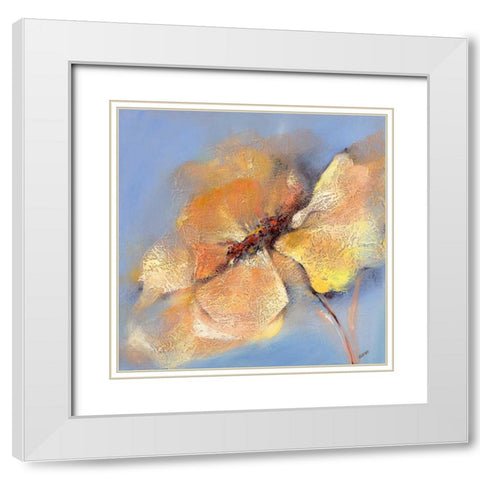 Bright Anemone I White Modern Wood Framed Art Print with Double Matting by Filatov, Elena
