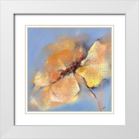 Bright Anemone I White Modern Wood Framed Art Print with Double Matting by Filatov, Elena