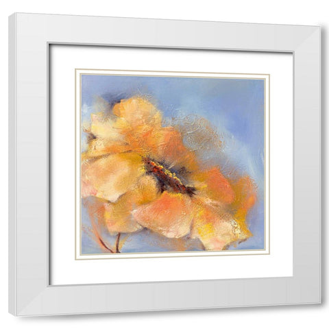 Bright Anemone II White Modern Wood Framed Art Print with Double Matting by Filatov, Elena