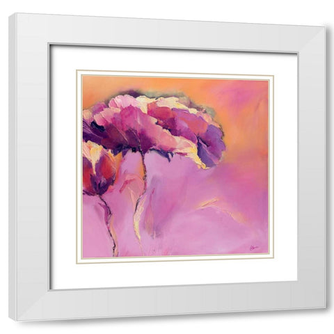 Candy Mohn I White Modern Wood Framed Art Print with Double Matting by Filatov, Elena