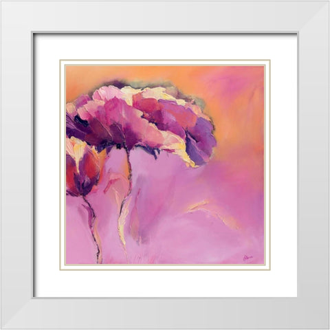 Candy Mohn I White Modern Wood Framed Art Print with Double Matting by Filatov, Elena