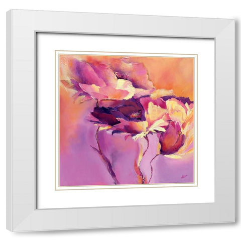Candy Mohn II White Modern Wood Framed Art Print with Double Matting by Filatov, Elena